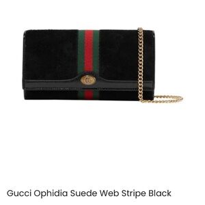 Gucci Black Suede Wallet /Clutch Bag